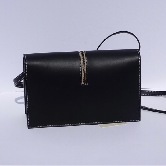 🆕VITTORIA NAPOLI Black Leather Crossbody Satchel - Picture 3 of 8